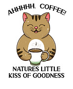 Cats and coffee cat lover coffee lover #4 Digital Art by Toms Tee Store