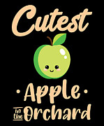 Cutest Apple In The Orchard Fruits #4 Digital Art by Toms Tee Store