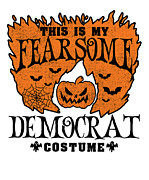 Halloween Democrat Costume Pumpkin Party Supporter #4 Digital Art by Toms Tee Store