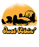 Just Vibin Otter Relax Farting Flatulence Pooping #4 Digital Art by Toms Tee Store