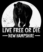 Live Free or Die New Hampshire Hiking #4 Digital Art by Toms Tee Store