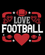 Love football #4 Digital Art by Jacob Zelazny