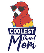 Macaw Cool Parrot Mom Pet Birdwatching Birdnerd #4 Digital Art by Toms Tee Store