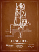 Oil Well Drill Patent #4 Digital Art by Aged Pixel