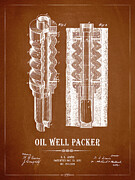 Oil Well Packer Patent #4 Digital Art by Aged Pixel