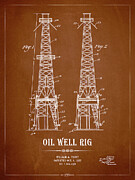 Oil Well Rig Patent #4 Digital Art by Aged Pixel