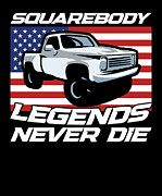 Pick Up Squarebody Truck Pickup Truck 4x4 #4 Digital Art by Toms Tee Store