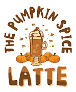 Pumpkin Spice Latte Halloween Coffee Lover Tarot Card #4 Digital Art by Toms Tee Store