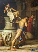 Samson and the Philistines #4 Painting by Carl Bloch