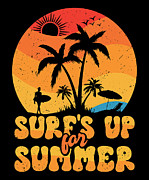 Surf Tropical Surfing Summer Surfboard Sports #4 Digital Art by Toms Tee Store