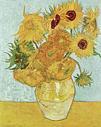 Vase with Twelve Sunflowers #6 Painting by Vincent van Gogh