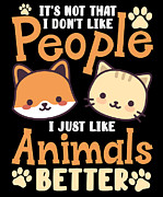 Animal Lover Introvert Pet Cat Dog Lover Social Distancing #5 Digital Art by Toms Tee Store