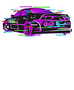 JDM Tuning Car Racing Glitch Effect #5 Digital Art by Toms Tee Store