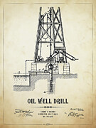 Oil Well Drill Patent #5 Digital Art by Aged Pixel