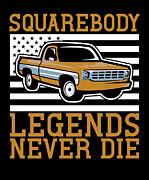 Pick Up Squarebody Truck Pickup Truck 4x4 #5 Digital Art by Toms Tee Store