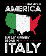 Born Italian Italy American USA Citizenship #6 Digital Art by Toms Tee Store