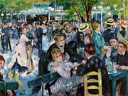 Dance at Le Moulin de la Galette #6 Painting by Pierre-Auguste Renoir
