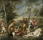 The Andrians #6 Mixed Media by Peter Paul Rubens