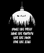 Xmas Dance Like Frosty Santa Rudolph Love Jesus #6 Digital Art by Toms Tee Store