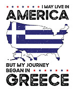 Born Greek Greece American USA Citizenship #7 Digital Art by Toms Tee Store