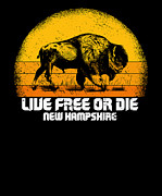 Live Free or Die New Hampshire Hiking #7 Digital Art by Toms Tee Store