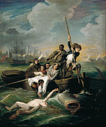 Watson and the Shark  #8 Painting by John Singleton Copley