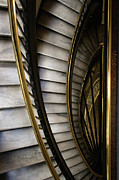 Spiral Staircase Design in Classic Granite and Brass_8532 Photograph by Linda Triplett
