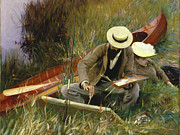 An Out of Doors Study #10 Painting by John Singer Sargent