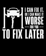Car Mechanic Auto Engine Repair #9 Digital Art by Toms Tee Store