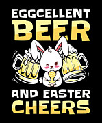 Easter Bunnies Beer Drinking Holiday Rabbit #9 Digital Art by Toms Tee Store