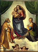 The Sistine Madonna #14 Painting by Raphael