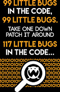 99 Little Bugs in The Code Funny Coding Digital Art by Jacob Zelazny