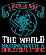 A bicycle ride around the world begins with a single pedal stroke Digital Art by Jacob Zelazny