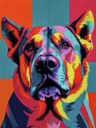 A Canine Symphony in Color Digital Art by Samuel HUYNH