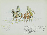A Charles Russell Holiday Card 1926 Painting by Charles Marion Russell