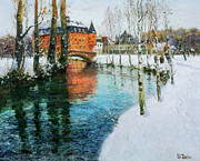 A Chateau in Normandy by Frits Thaulow 1896 Painting by Frits Thaulow