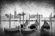 A Classic View of Venice Italy Black and White  Photograph by Carol Japp