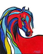 A Colorful Horse Painting by Stacey Mayer A Colorful Horse Painting by Stacey Mayer