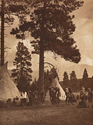 A Flathead Dance 1910 Photograph by Edward S Curtis