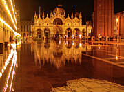 A Flooded St. Marks at Night Photograph by Leslie Brashear