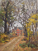 A Gray Day Fall  Painting by Ylli Haruni