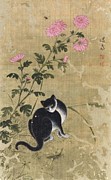 A Leisurely Cat in Autumn - Jeong Seon Digital Art by Samuel HUYNH
