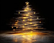 A Minimal Christmas Digital Art by Charlotte Hall