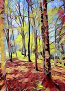 A Mountain Pathway Pop Art Digital Art by Allen Nice-Webb A Mountain Pathway Pop Art Digital Art by Allen Nice-Webb