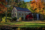 A New England Gem Exploring the Wayside Inn Grist Mill in Fall Photograph by Jeff Folger