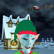 A New Helper for Santa Digital Art by Cindy's Creative Corner