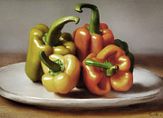 A plate of bell peppers Digital Art by Samuel HUYNH