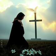 A Prayer of Surrender Digital Art by David Miller
