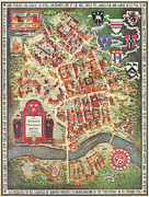 Edwin J Schruers - A Prospect of Harvard University - 1935 Digital Art by Vintage Map