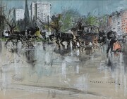 A Rainy Day In Madison Square - Everett Shinn Digital Art by Samuel HUYNH
